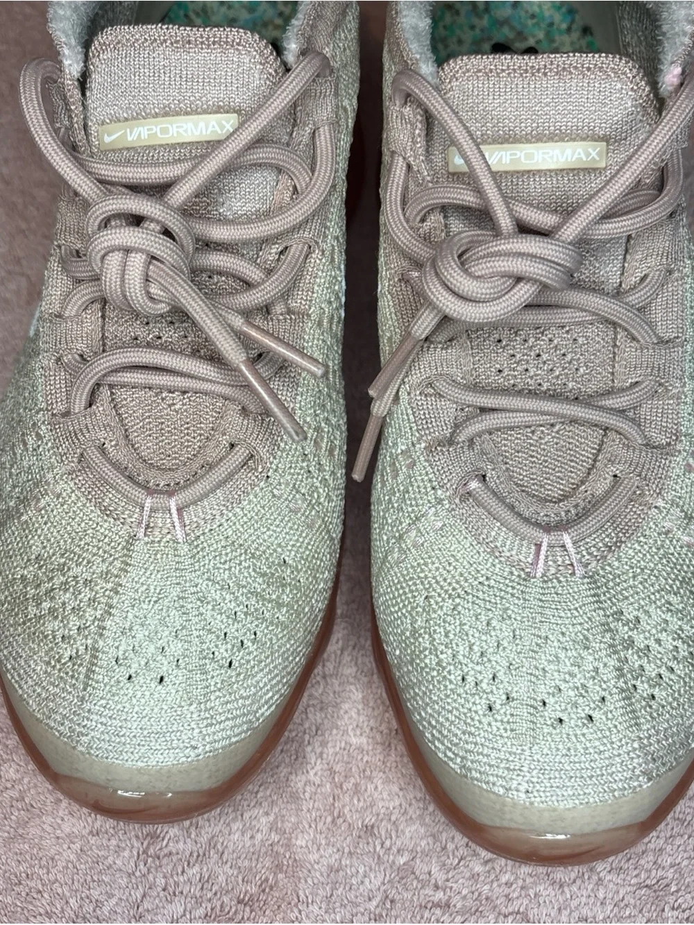Nike Air VaporMax 2023 FlyKnit Women's Oatmeal Pink Oxford DV6840-101 Size 8.5